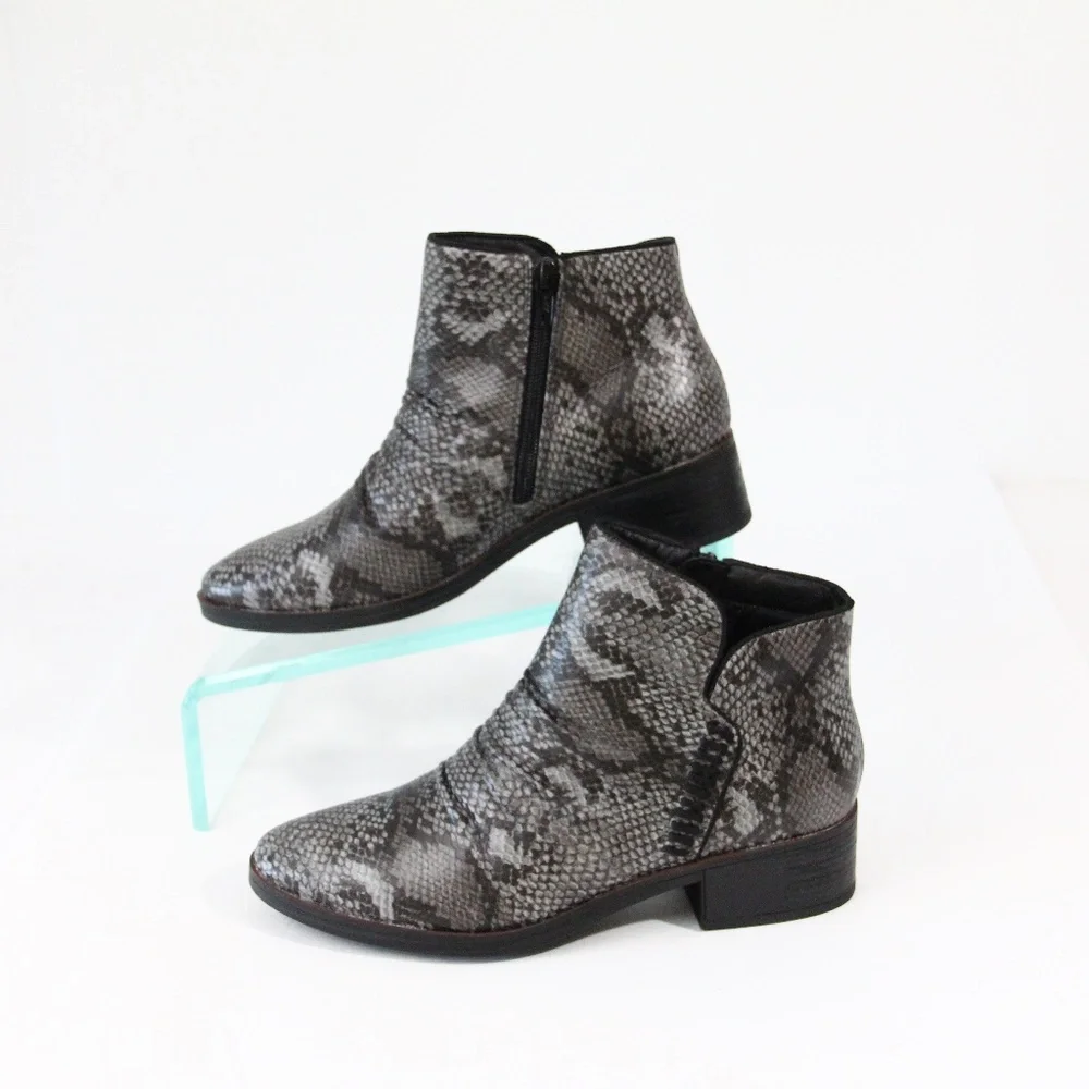 BareTraps Western Boots sz 6.5 NEW Women Ankle Bootie Faux Leather snakeskin